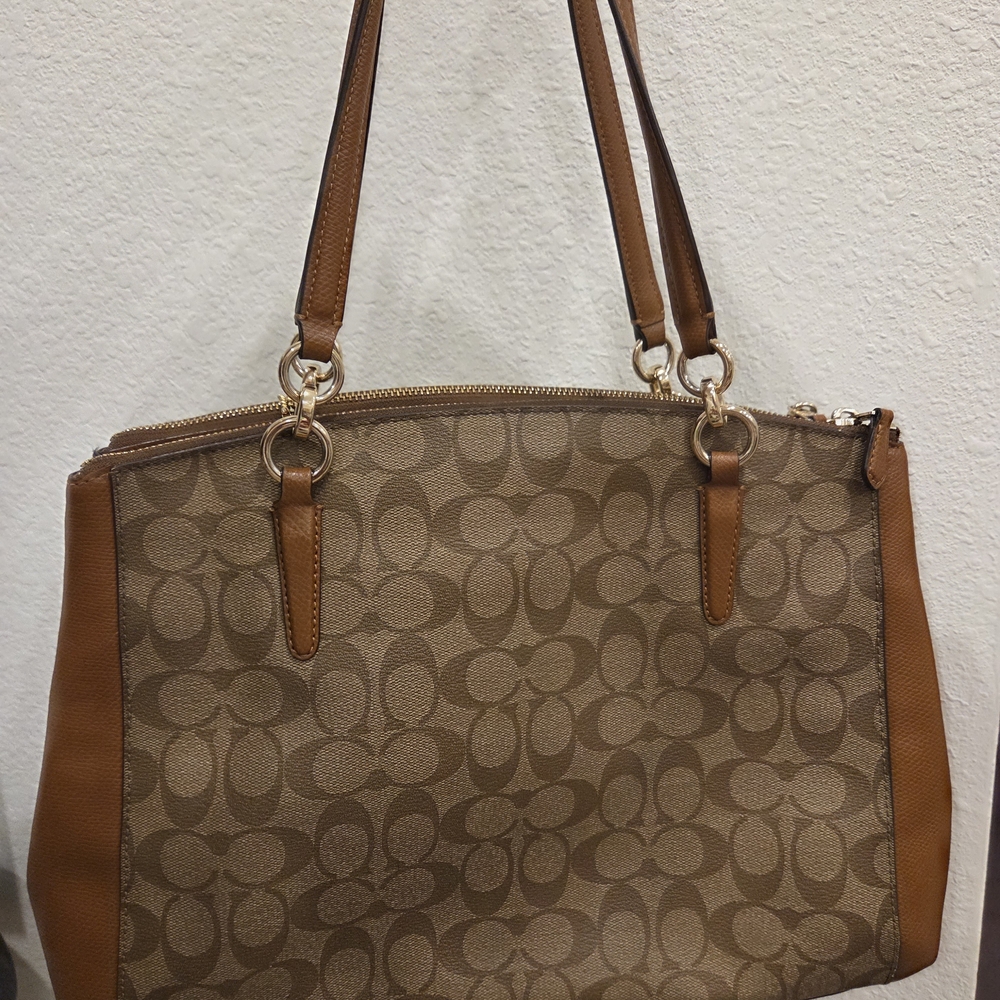 Coach Brown Signature Tote Bag - Picture 4 of 12